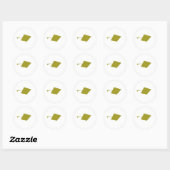 Sticker Rond Single Cap Toss Graduation Envelope Seal (Feuille)