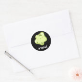 Sticker Rond #Single Funny Solo Cell Biology Pun Dark BG (Enveloppe)