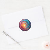 Sticker Rond Singularité chromatique – Abstrait (Enveloppe)