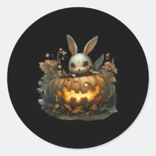 Sticker Rond Sinister Bunny Mayhem Déplaisant Halloween Bunny P