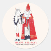 Sticker Rond Sinterklaas & Amerigo (Devant)