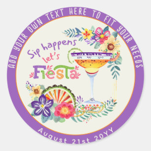 Sticker Rond Sip Happens ! FIESTA Custom