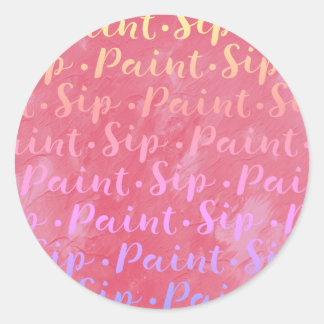 Sticker Rond Sip & Peinture