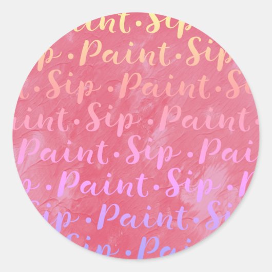 Sticker Rond Sip & Peinture (Devant)