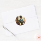 Sticker Rond Sir Banastre Tarleton par Joshua Reynolds (Enveloppe)