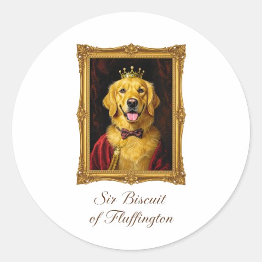 Sticker Rond Sir Biscuit of Fluffington (Devant)