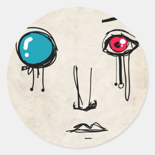 Sticker Rond Sir Cyborg (Devant)