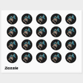 Sticker Rond Sirène 3D Bleu Aqua foncé (Feuille)