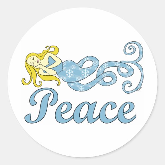 Sticker Rond Sirène de Paix (Rêves de Vacances) (Devant)