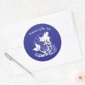Sticker Rond Sirène hawaïenne-princesse de la mer (Enveloppe)