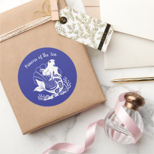 Sticker Rond Sirène hawaïenne-princesse de la mer