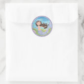 Sticker Rond Sirène pourpre - (autocollant fixe) (Sac)