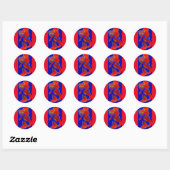 Sticker Rond sirène rouge (Feuille)