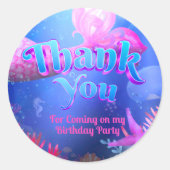 Sticker Rond Sirène - sous la mer (Devant)