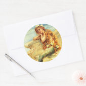Sticker Rond Sirène Vintage (Enveloppe)