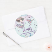 Sticker Rond Sirène Whimsical sous la mer Anniversaire Favor (Enveloppe)