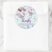 Sticker Rond Sirène Whimsical sous la mer Anniversaire Favor (Sac)