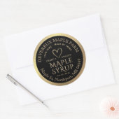 Sticker Rond Sirop d'érable 100% pur fabriqué par des arbres Co (Enveloppe)