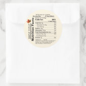 Sticker Rond Sirop d'érable à l'ivoire rond - valeur nutritive  (Sac)