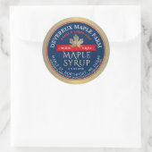 Sticker Rond Sirop d'érable Bois Fierté Bannière rouge Feuille  (Sac)