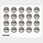 Sticker Rond Sirop d'érable Bois seau d'ours Maple Leaf (Feuille)