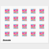 Sticker Rond Sirop d'érable coloré (Feuille)