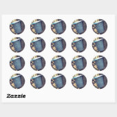 Sticker Rond Sirop d'érable Sap Bucket Nature  (Feuille)
