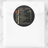 Sticker Rond Sirop d'érable Valeur nutritive Feuille d'érable a (Sac)