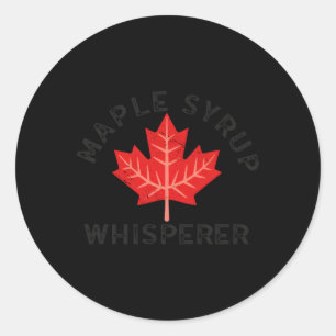 Sticker Rond Sirop d'érable Whisperer Sirop d'érable Canada Map