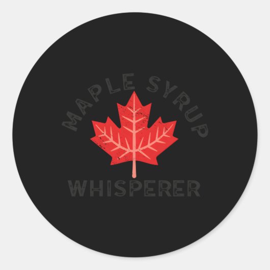 Sticker Rond Sirop d'érable Whisperer Sirop d'érable Canada Map (Devant)