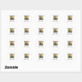 Sticker Rond Sisters besties BFF ajouter nom de la photo nom fa (Feuille)