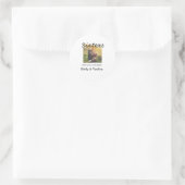 Sticker Rond Sisters besties BFF ajouter nom de la photo nom fa (Sac)