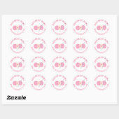 Sticker Rond Site Crochet Crochet Nom commercial personnalisé (Feuille)