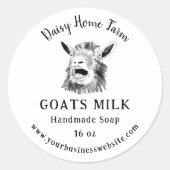 Sticker Rond Site d'affaires Goats Milk Soap (Devant)