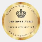 Sticker Rond Site de la couronne royale d'or (Devant)
