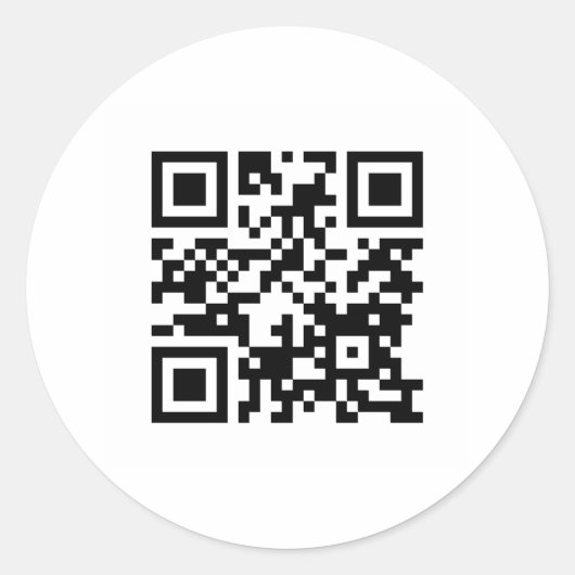 Sticker Rond Site Web de propriété unique CODE QR (Devant)
