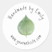 Sticker Rond Site Web d'entreprise pour petits bateaux Eucalypt (Devant)