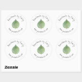 Sticker Rond Site Web d'entreprise pour petits bateaux Eucalypt (Feuille)