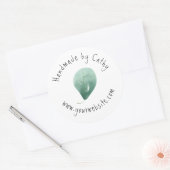 Sticker Rond Site Web d'entreprise pour petits bateaux Leaf (Enveloppe)