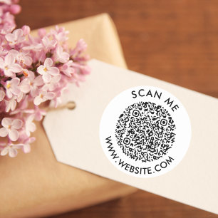Sticker Rond Site Web minimaliste moderne Mariage me scanner co