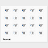 Sticker Rond Site web simple de société commerciale code-barres (Feuille)