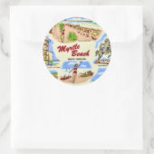 Sticker Rond Sites de Myrtle Beach (Sac)