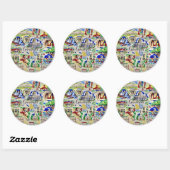 Sticker Rond Sites remarquables de Géorgie (Feuille)