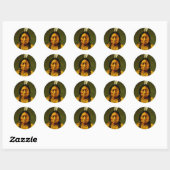 Sticker Rond Sitting Bull Amérindien (Feuille)