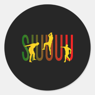 Sticker Rond Siuuuu T-shirt drôle pour les amateurs de football