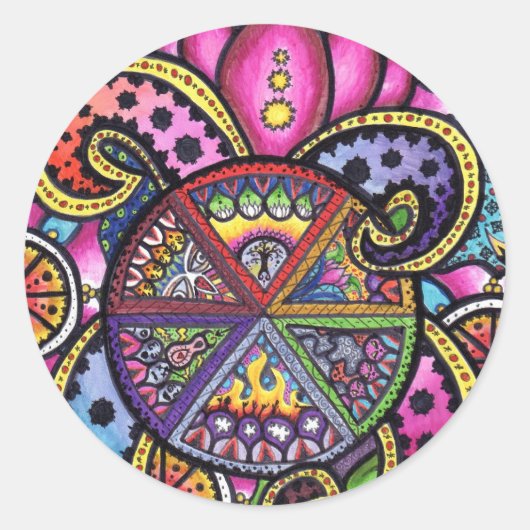 Sticker Rond "six" (Devant)