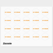 Sticker Rond Six cent cinquante dollars (Feuille)