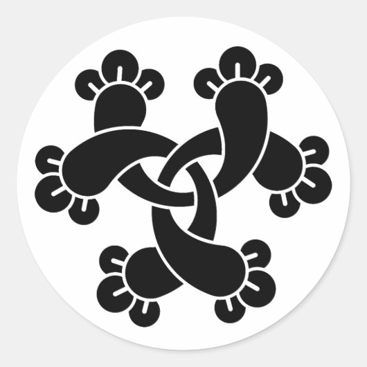 Sticker Rond Six clous d'entrelacement (Devant)