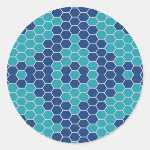 Sticker Rond Six coins motif 2