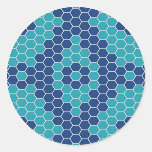 Sticker Rond Six coins motif 2 (Devant)